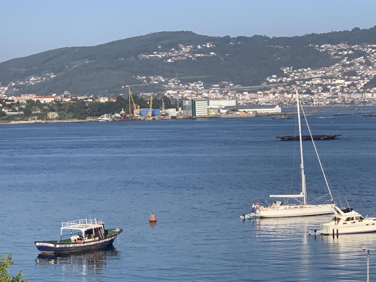 El Mirador Ria De Vigo, Apartamento Frente Al Mar, Centrico Moaña Exteriör bild